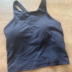 Athleta Black Racerback Crop Tank